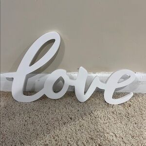 White Love Wall Decor